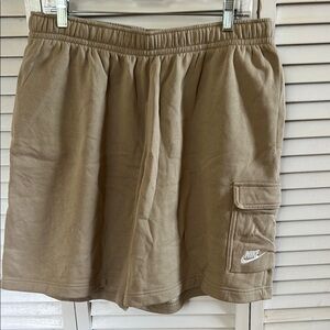 Nike Tan Cargo Shorts with Elastic Waistband